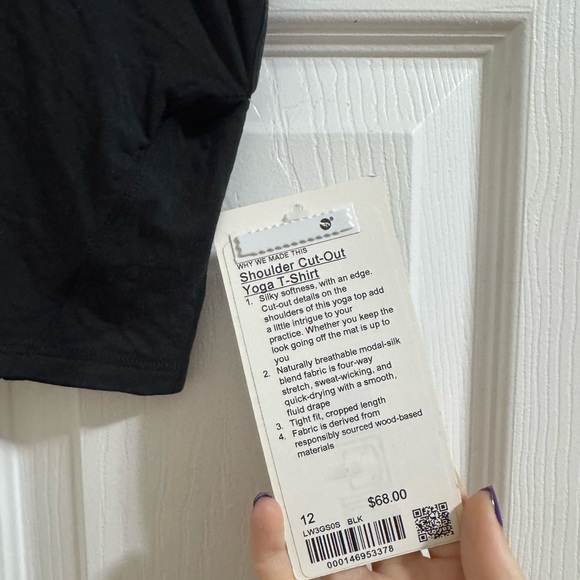 LULULEMON SHOULDER CUT OUT YOGA T SHIRT - Picture 4 of 5